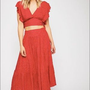 Free People Pretty Dayz Skirt Set size Large